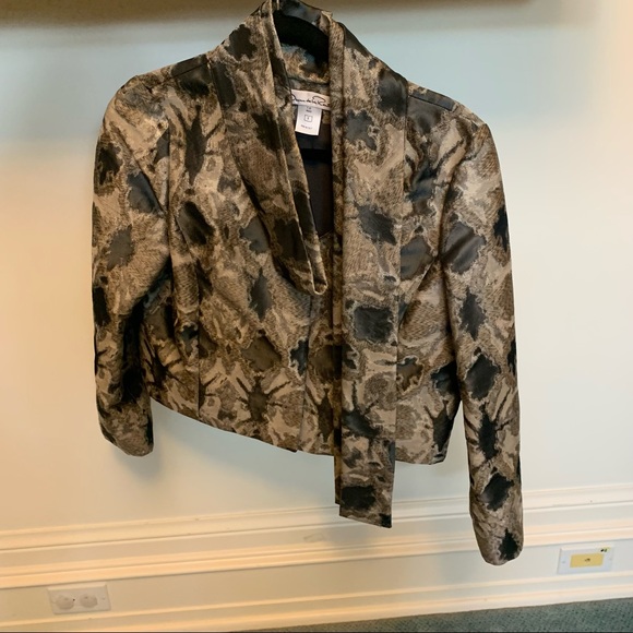 Oscar de la Renta Grey and Silver Jacket - Picture 4 of 5